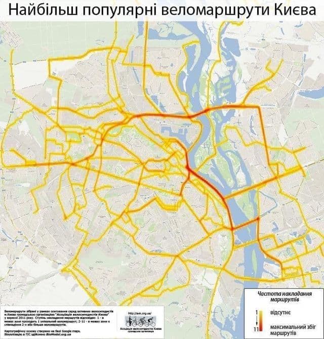Kiewer Radwegkarte