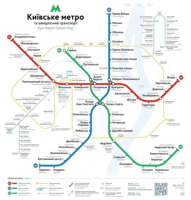 Kiewer Metro-Stationen Karte
