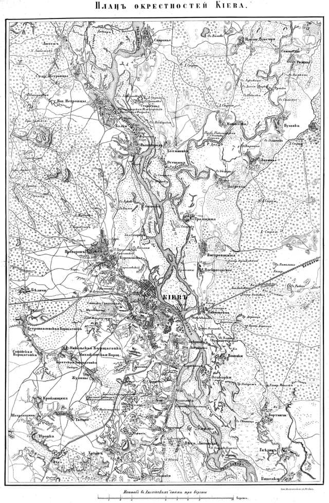 Historische Karte von Kiew