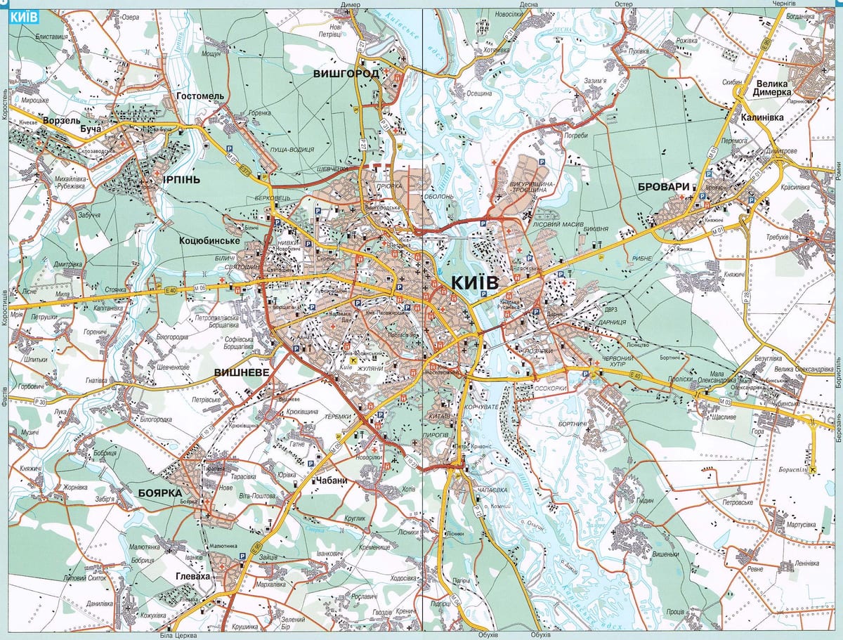 Kiewer Straßenkarte